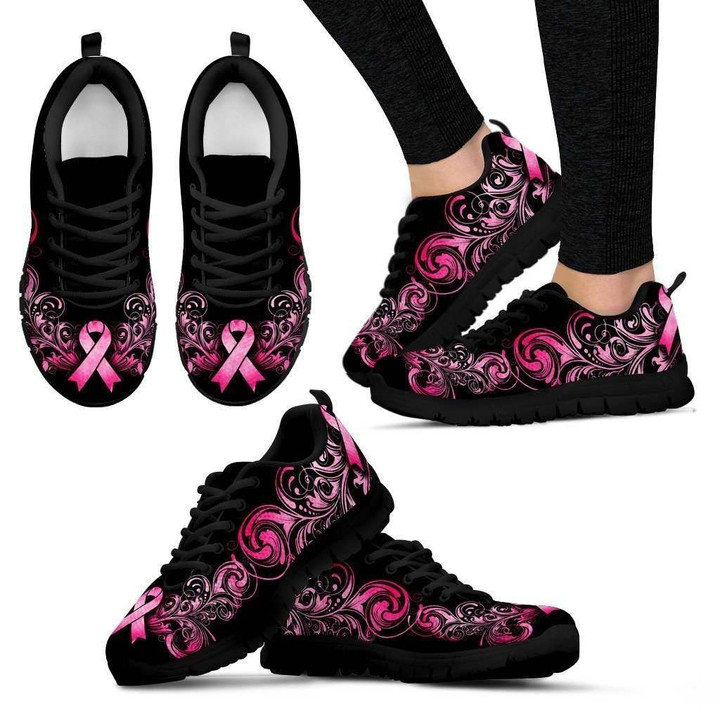 Breast Cancer Awareness (Black) Women's Sneakers