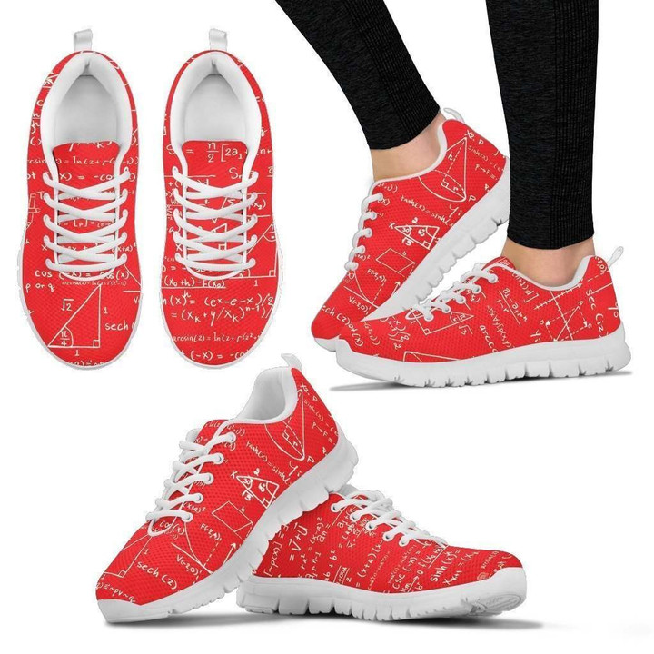Math Red Women`s Sneakers