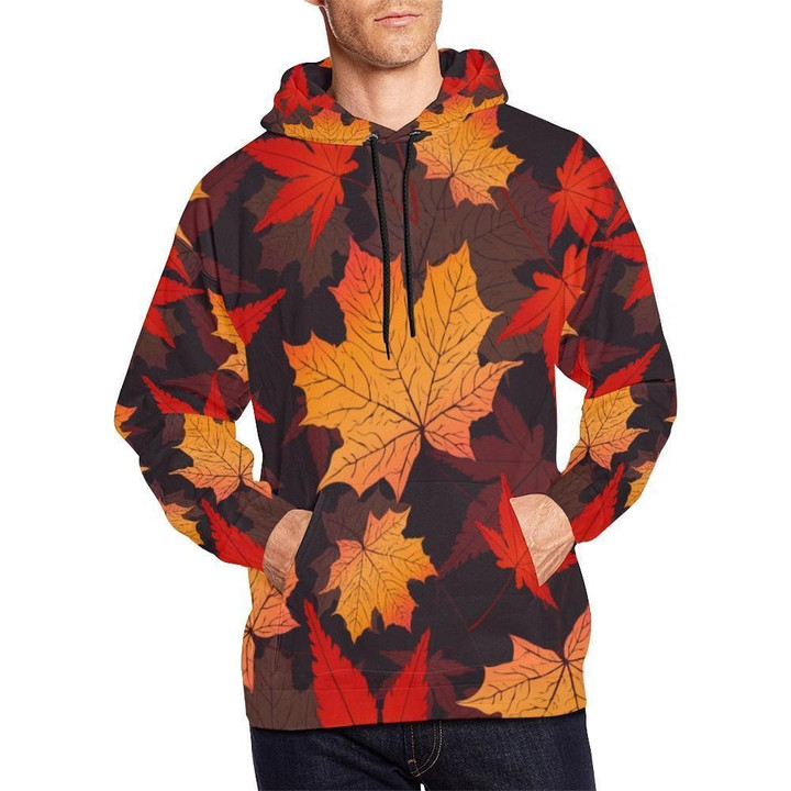 CANADA - MAPLE LEAF RED OVER PRINT HOODIE A1
