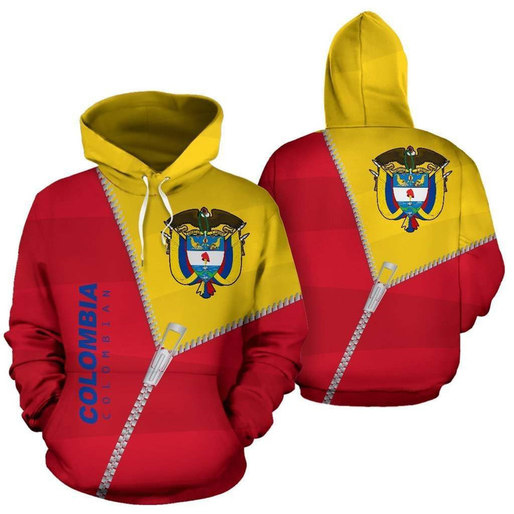 Colombia Hoodie With Curve Zipper Style