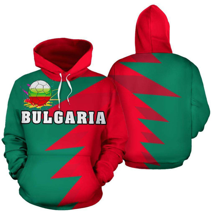 Bulgaria Sport Flag Hoodie - Tooth Style 02