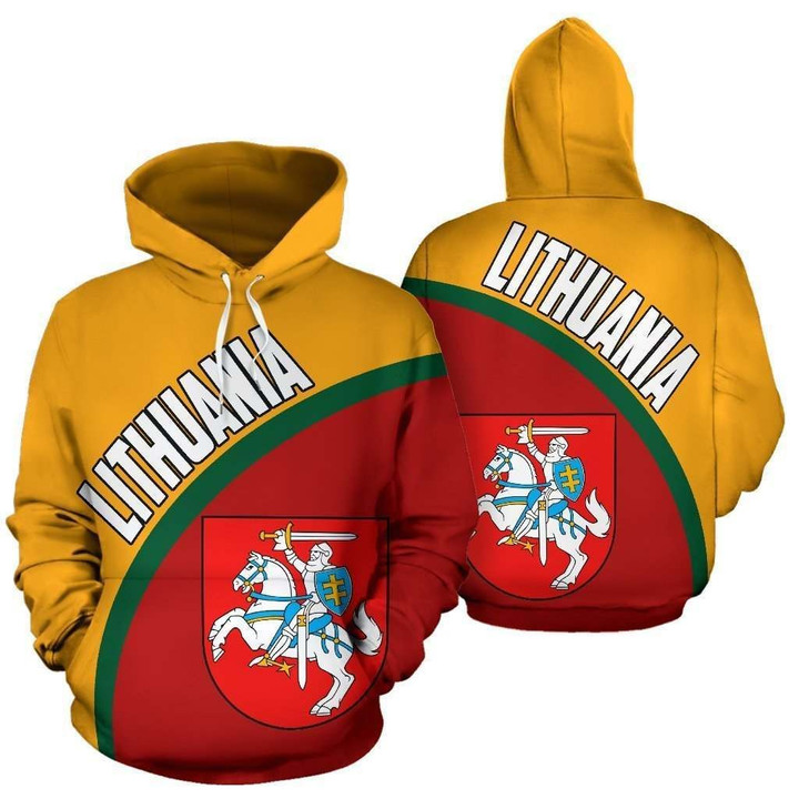 Lithuania Hoodie Wave Flag Color
