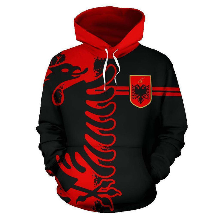 Albania Flag Hoodie - Mystic Style NNK 1119
