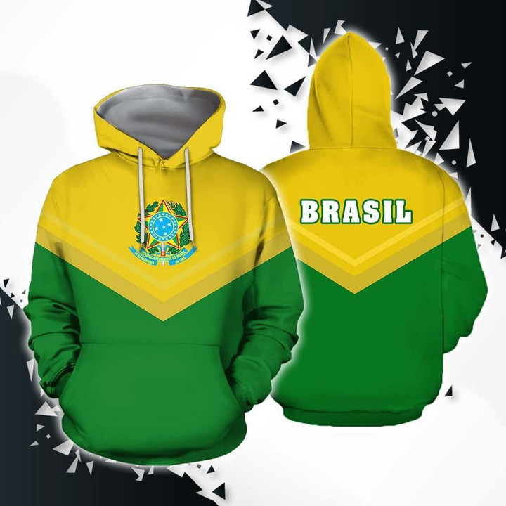 Brasil Flag Hoodie - Arrow Style