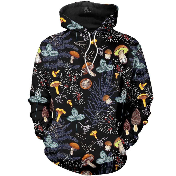 DARK WILD FOREST MUSHROOMS 3D ALL OVER PRINTED SHIRTS
