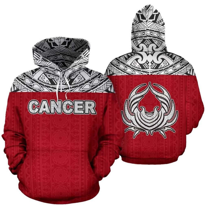 Cancer Zodiac - Poly All Over Hoodie Red Version  NTH140837