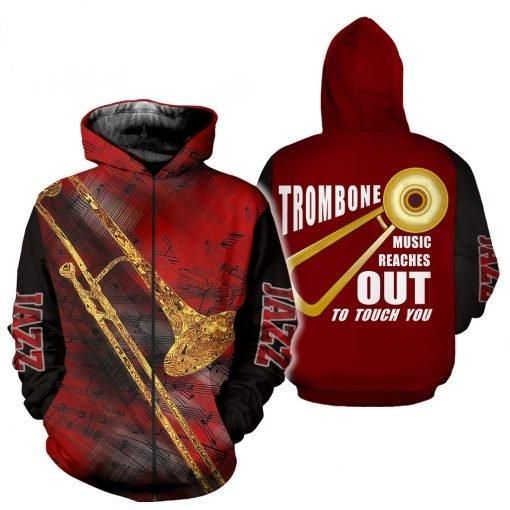 Trombone music 3d hoodie full HG1222