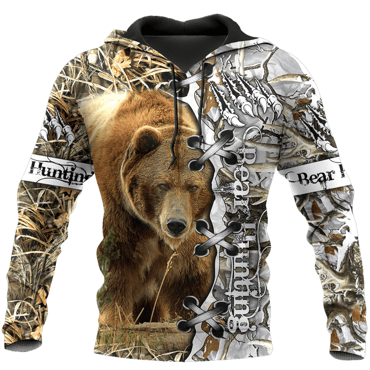 Bear hunting camo 3D all over printed shirts for men and women Pi061202 PL