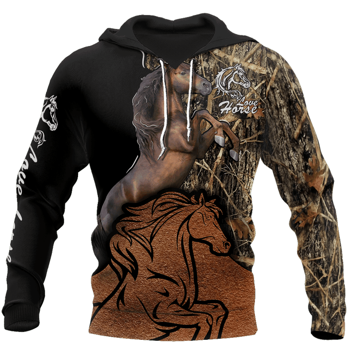 Beautiful Horse Shirt Muddy Design - Winter Set for Men and Women JJ111201
