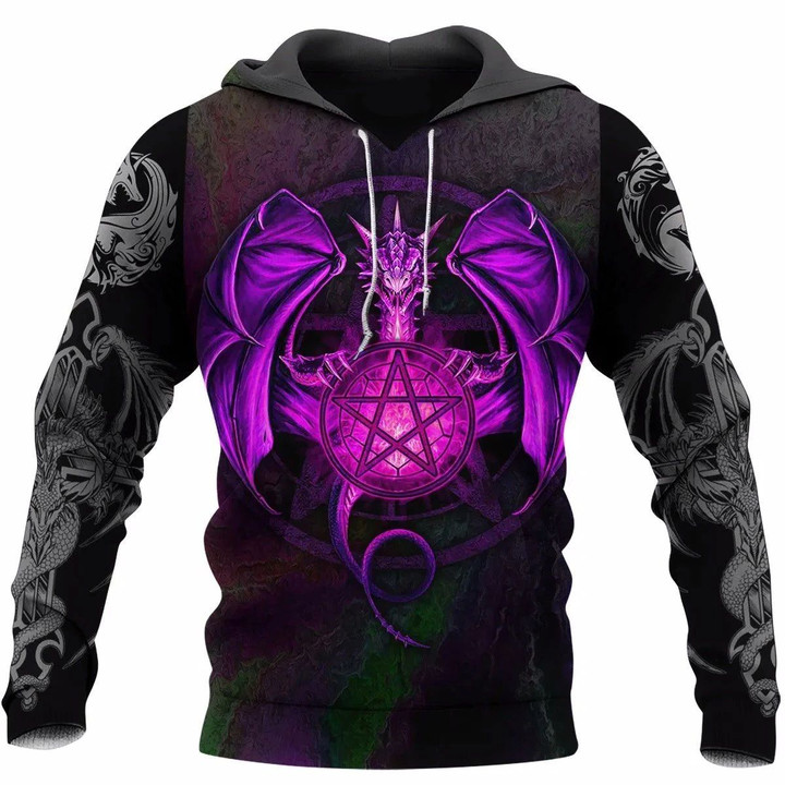 3D Tattoo and Dungeon Dragon Hoodie NM050969-Apparel-NM-Hoodie-S-Vibe Cosy™