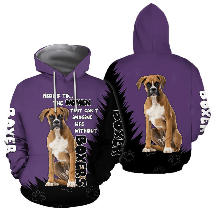 Dog Lover Boxer 3D Full Printed Shirt For Men And Women Pi281206-Apparel-MP-Hoodie-S-Vibe Cosy™
