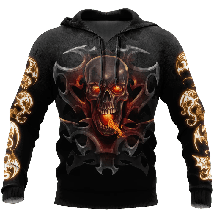 3D Armor Tattoo and Dungeon Dragon Hoodie HAC130101-Apparel-NM-Hoodie-S-Vibe Cosy™