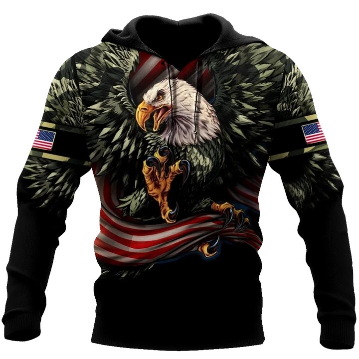 Eagle US Grumpy Veteran 3D shirts for men and women Proud Military