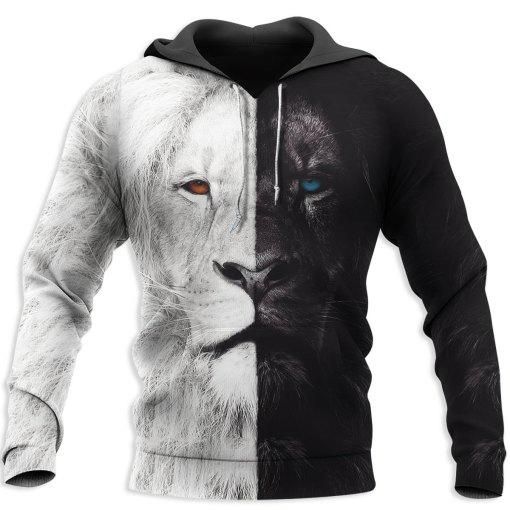 Beautiful Black White Lion 3D all over printed shirts for men and women HC28003 - Amaze Style™-Apparel