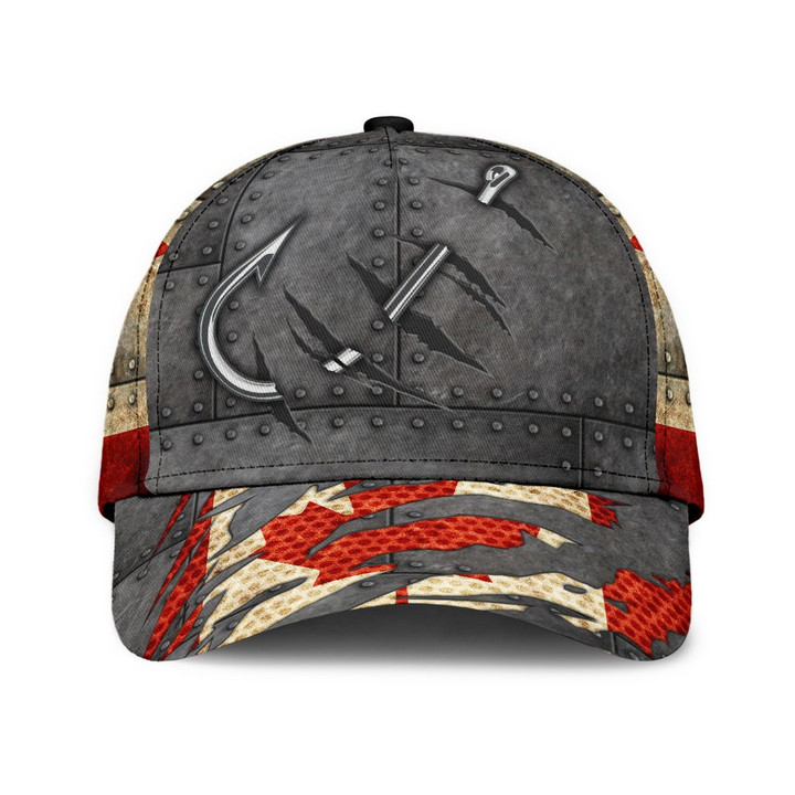 Fishing hat Canada Hook 3D design print Cap
