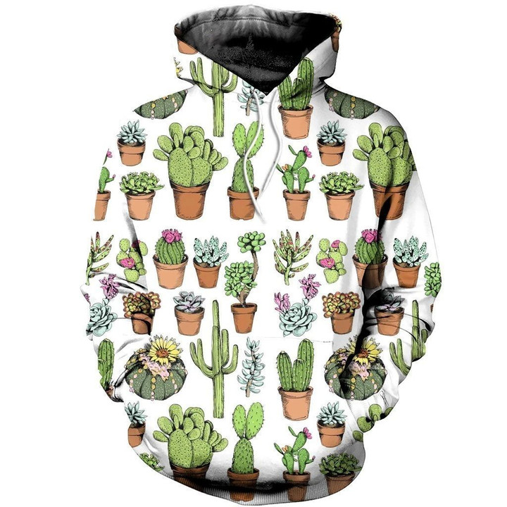 3D All Over Printed Cactus flower pot Shirts