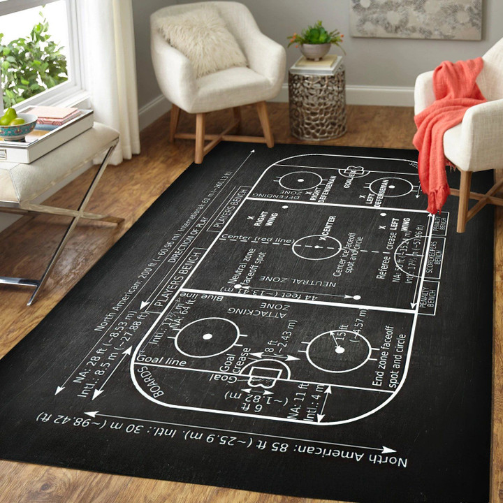 3D All Over Printed RECTANGLE HOCKEY GIFT AREA RUG XT 22022101.CXT