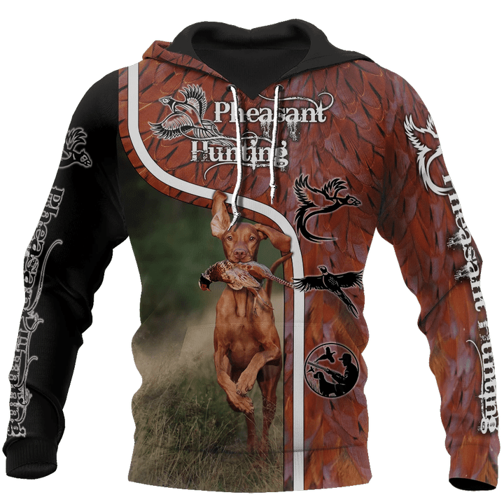 Pheasant Vizsla Hunting 3D All Over Printed Shirts For Men And Women JJ110202-Apparel-MP-Hoodie-S-Vibe Cosy™