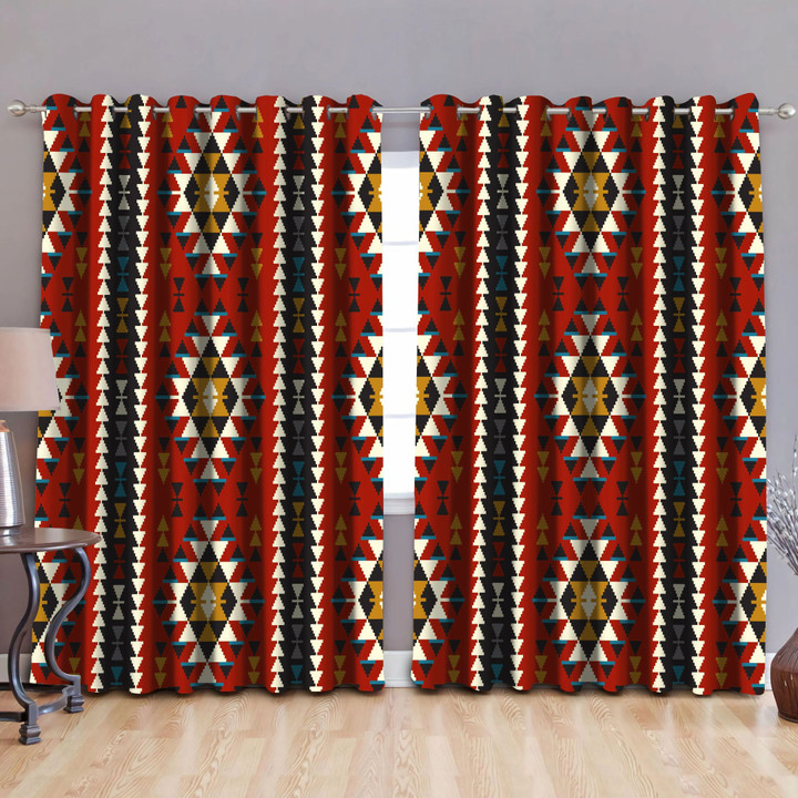 Native American Pattern Blackout Thermal Grommet Window Curtains Pi190509-Curtains-MP-52'' x 63''-Vibe Cosy™