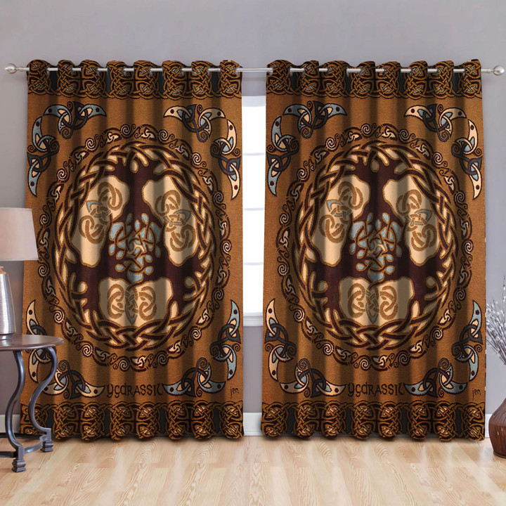 Celtic Tree of Life Blackout Thermal Grommet Window Curtains Pi190510-Curtains-MP-52'' x 63''-Vibe Cosy™