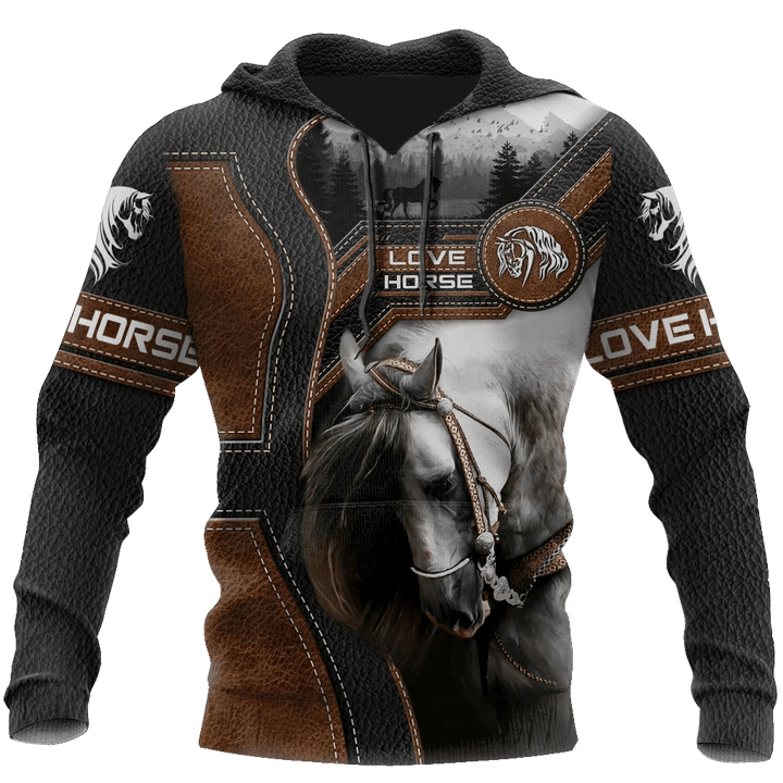 Love Beautiful Horse 3D All Over Printed Shirts For Men And Women TR1505203S-Apparel-MP-Hoodie-S-Vibe Cosy™