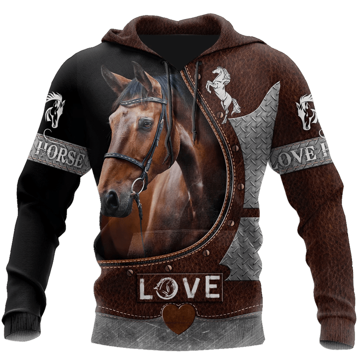 Love Beautiful Horse 3D All Over Printed Shirts For Men And Women TR2505202S-Apparel-MP-Hoodie-S-Vibe Cosy™