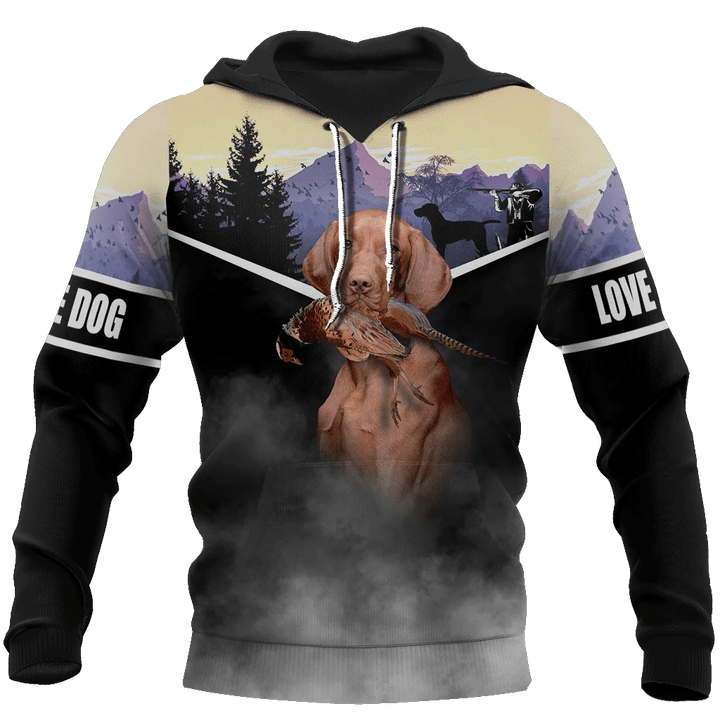 Pheasant Vizsla Hunting 3D All Over Printed Shirts For Men And Women JJ110203-Apparel-MP-Hoodie-S-Vibe Cosy™