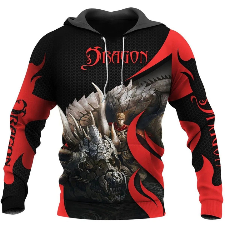 3D Tattoo and Dungeon Dragon Hoodie T Shirt For Men and Women NM050960-Apparel-NM-Hoodie-S-Vibe Cosy™