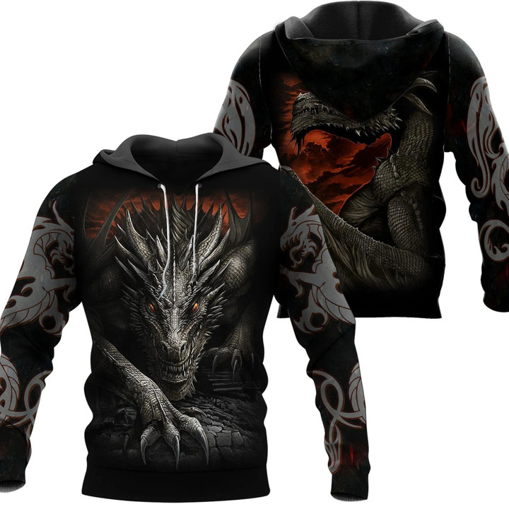 3D Tattoo and Dungeon Dragon Hoodie T Shirt For Men and Women NM050950 - Amaze Style™-Apparel