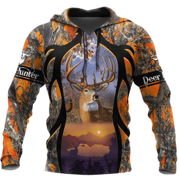 Camo Deer Hunting Hoodie T-Shirt Sweatshirt AZ112201 NM-Apparel-NM-Hoodie-S-Vibe Cosy™