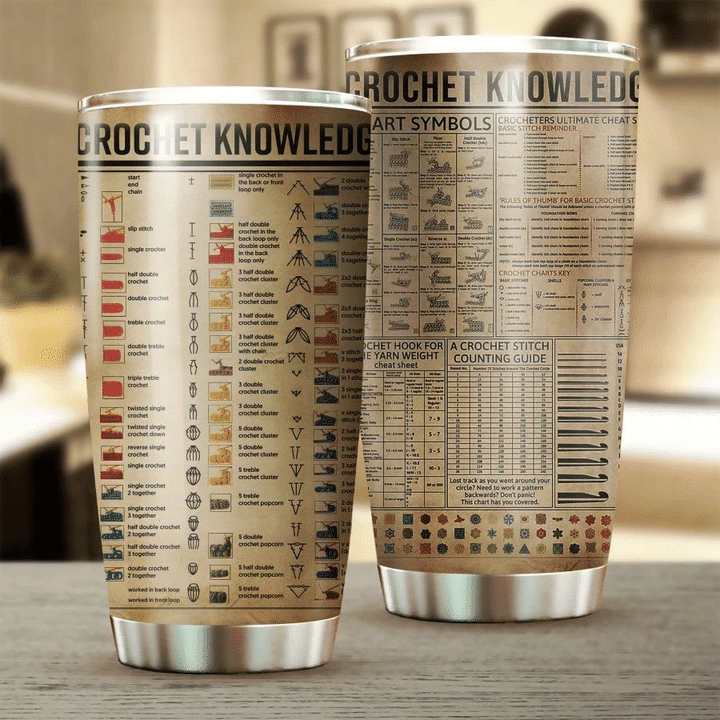 Crochet Knowledge Stainless Steel Tumbler 20 Oz NMT020316-Tumbler-NM-Vibe Cosy™