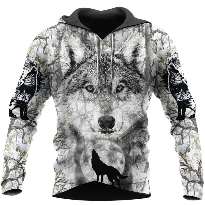 Wolf Hoodie T Shirt For Men and Women NM17042001-Apparel-NM-Hoodie-S-Vibe Cosy™