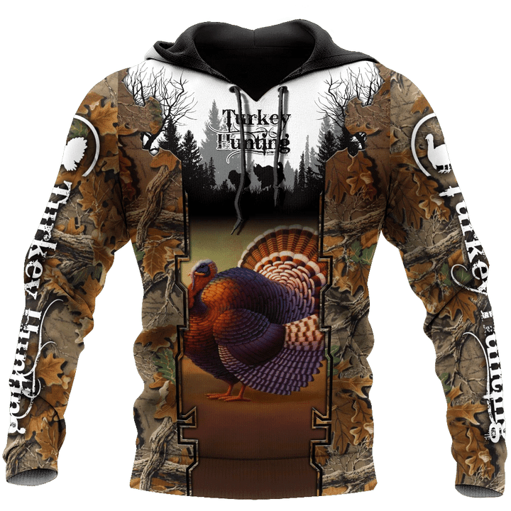 Camo Turkey Hunting Hoodie T-Shirt Sweatshirt for Men and Women Pi031202-Apparel-NM-Hoodie-S-Vibe Cosy™