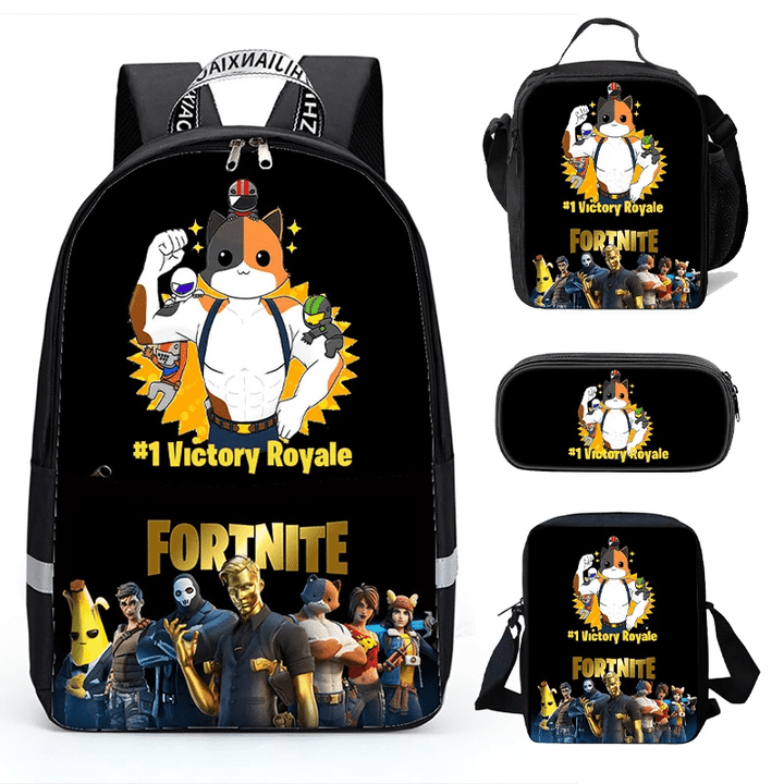 Fortnite Season 3 Backpacks for School Backpacks with Lunch Bag Shoulder Bag Pencil BagTeens Boys Girls