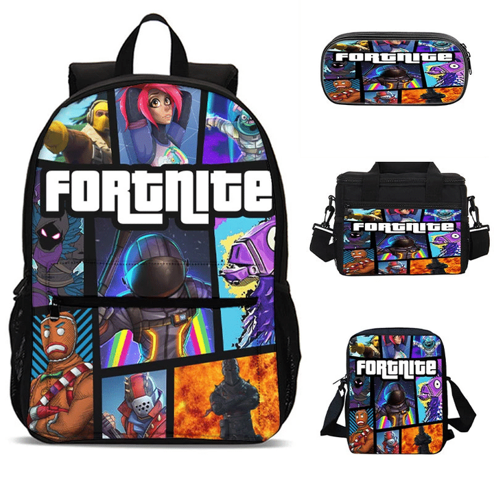 Fortnite Character Backpacks School Bag Backpack Lunch Bag Shoulder Bag Pen Case