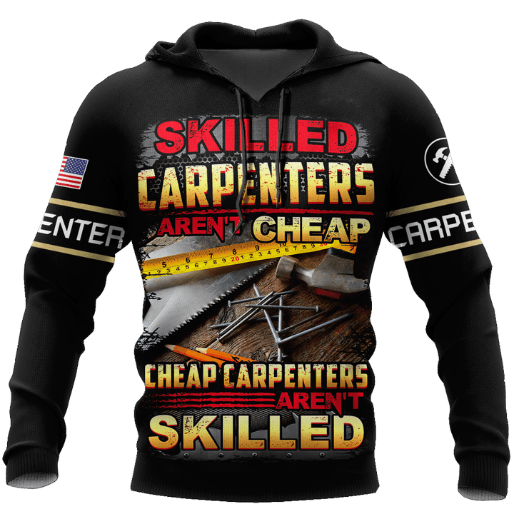 Personalized Name Carpenter 3D All Over Printed Unisex Shirts Skilled Carpenters Aren't Cheap