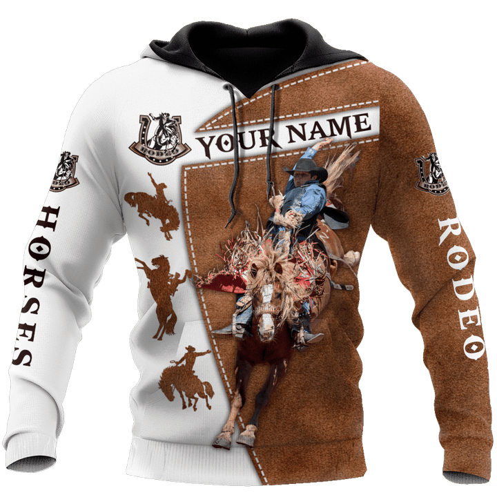 Personalized Name Rodeo 3D All Over Printed Unisex Shirts Bucking Horse Ver 2