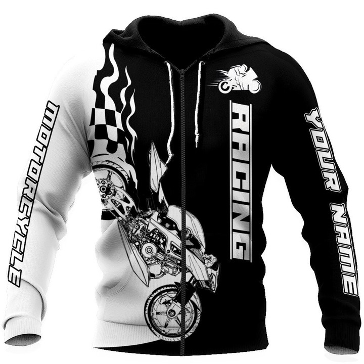 Customize Name Motorcycle Racing 3D All Over Printed Unisex Shirts Born To Race