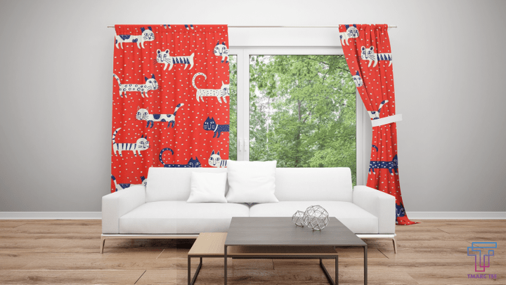 Cat Passion Window Curtains by SUN JJ080521 - Amaze Style™-Curtains