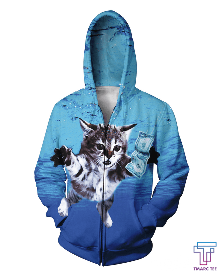 Cat Cobain Zip-Up Hoodie For Man and Women PL04032006 - Amaze Style™-Apparel