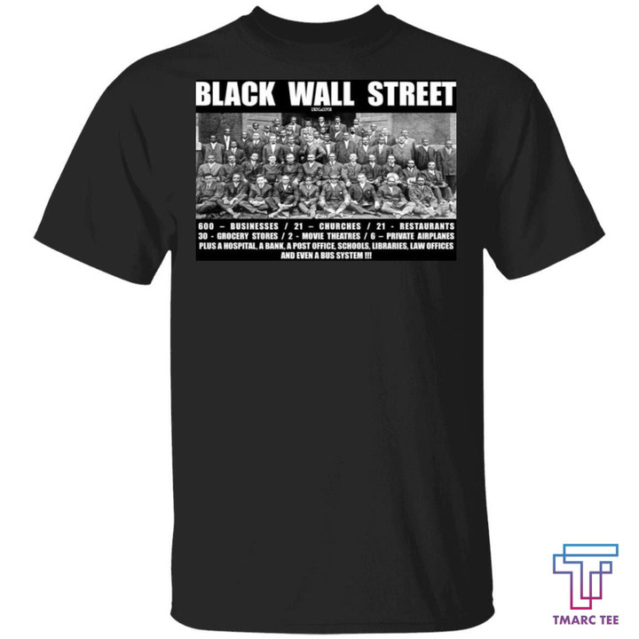 Tmarc Tee Black Wall Street T Shirts Black History