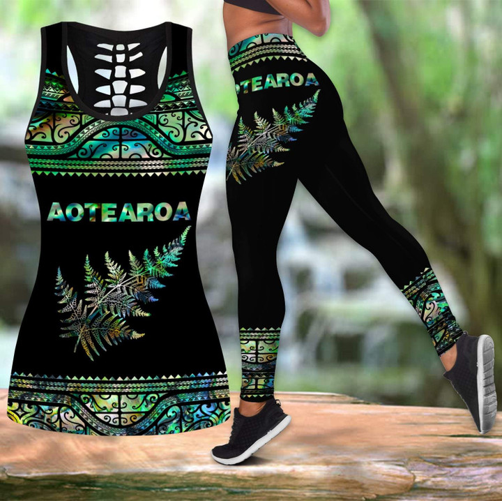 Tmarc Tee Aotearoa Maori New zealand tank top & leggings outfit for women
