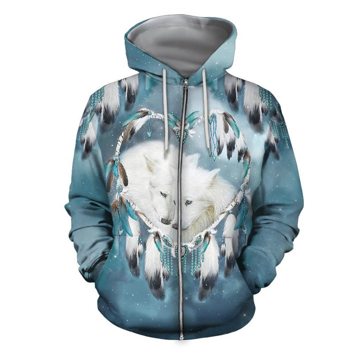 Tmarc Tee Couple Wolf Hoodie for Men and Women-ML