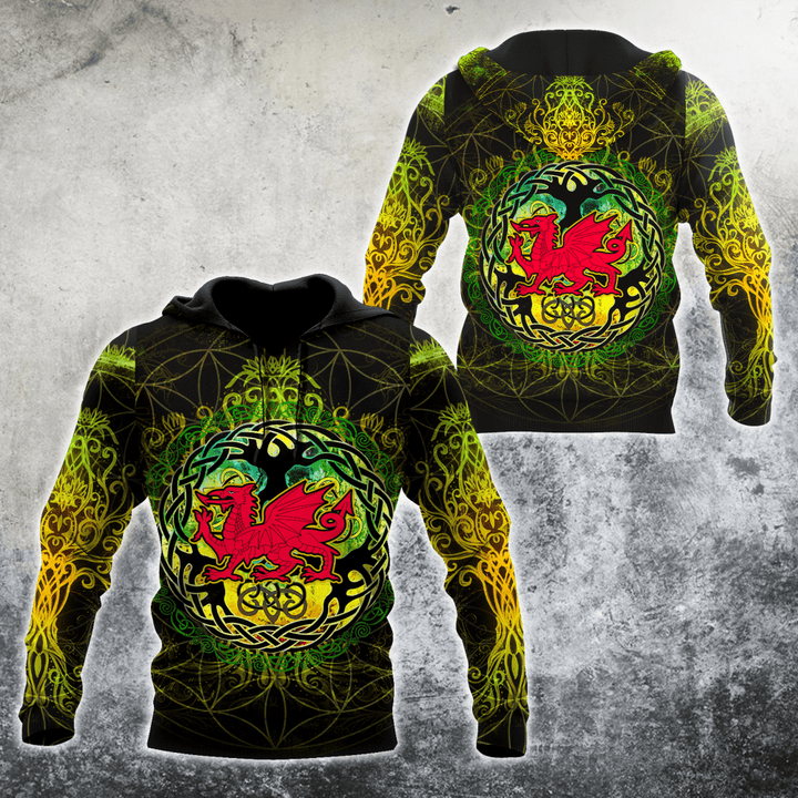 Tmarc Tee Celtic Wales Dragon Tattoo Hoodie For Men And Women MH