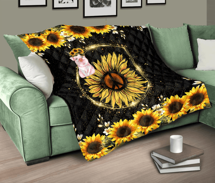 Tmarc Tee Awesome Pig and Sunflower Quilt VP