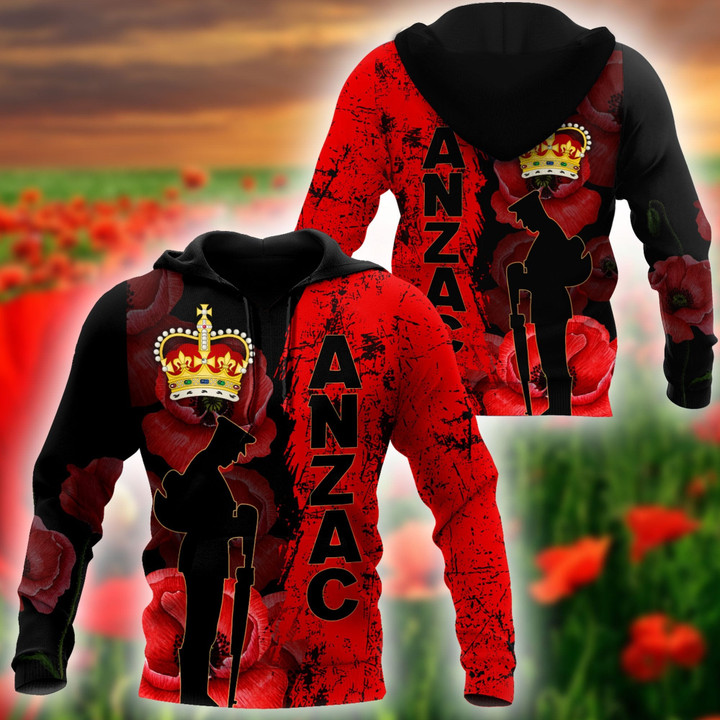 Tmarc Tee Anzac Day New Zealand Poppy Printed Unisex Shirts TN