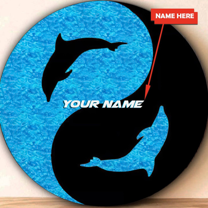 Tmarc Tee Customize Name Dolphin Circle Rug TNA
