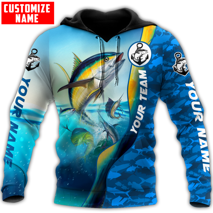 Tmarc Tee Custom name Tuna fishing Team Billfish D Design Printed Shirts