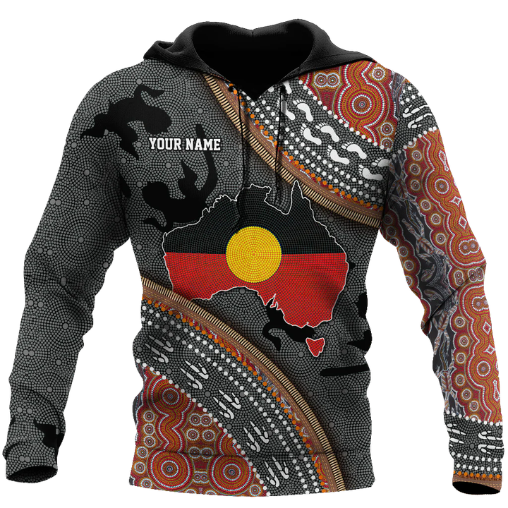 Tmarc Tee Custom name Aboriginal dots Zip pattern printed shirts