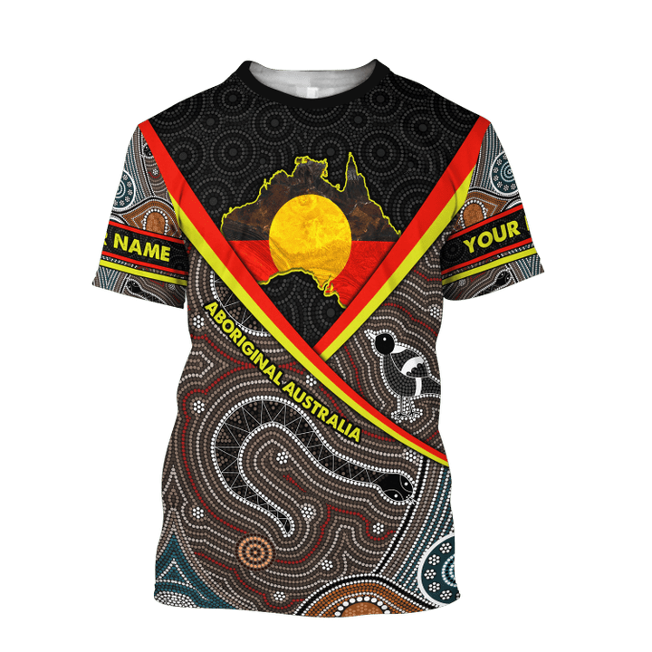 Tmarc Tee Custom name Proud to be aboriginal Totem Brown d printed summer shirts